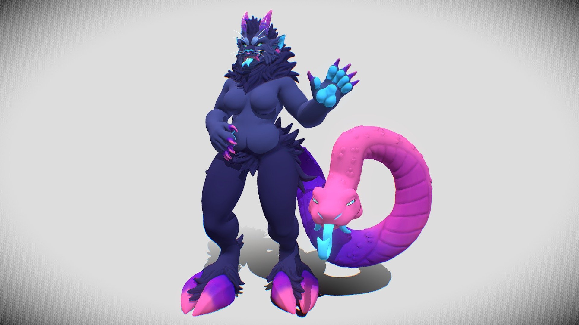 A sculpt of the awesome Karma The Chimera by @KarmaTheChimera on Twitter 3d model