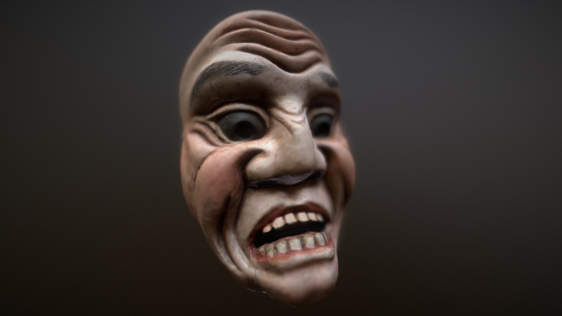 https://fr.wikipedia.org/wiki/Masques_du_th%C3%A9%C3%A2tre_japonais - Masque du théâtre japonais - 3D model by nzo (@nzo3d) 3d model