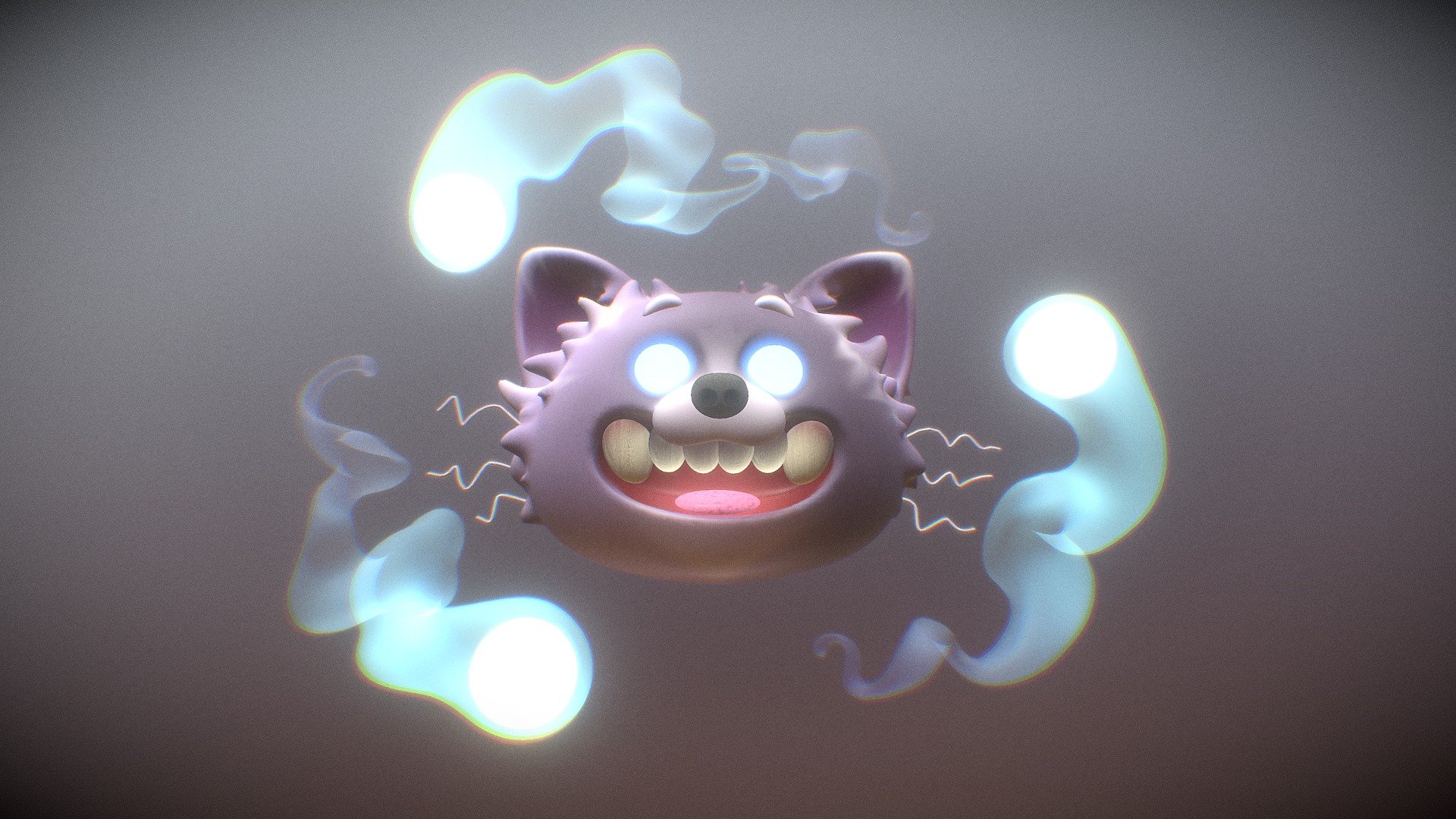This is what happens if you let him into the bag of magic orbs. Better go hide until it wears off.
My first sculpt in blender! Made for the sketchfab weekly challenge &ldquo;Wizard/Witch
