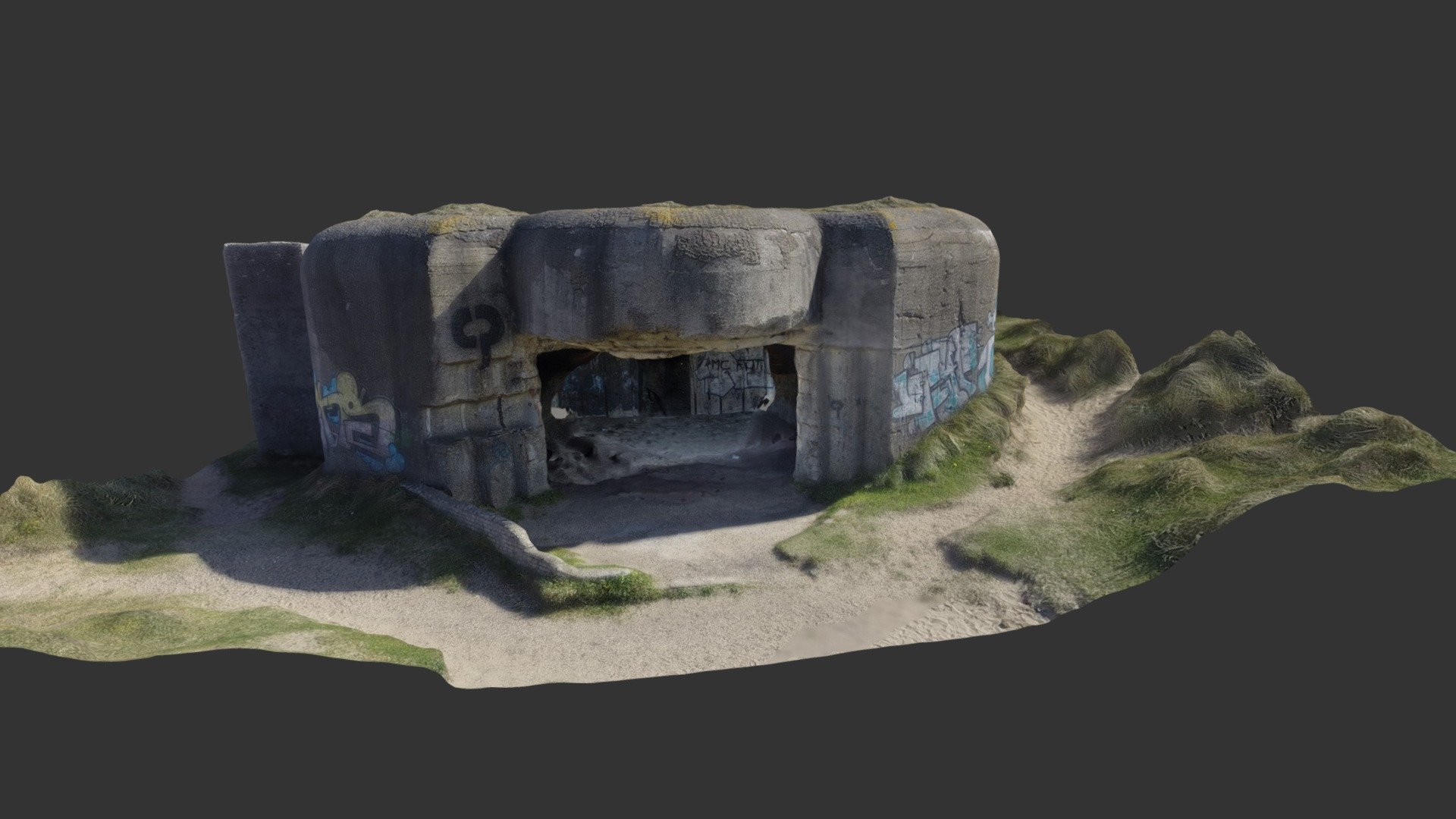 Bunker IJmuiden Beach
Pictures taken with Drone DJI Phantom 2 met Gopro 3+ - Festung IJmuiden Nederland, Atlantikwall - 3D model by Maarten Tje (@dagrover) 3d model