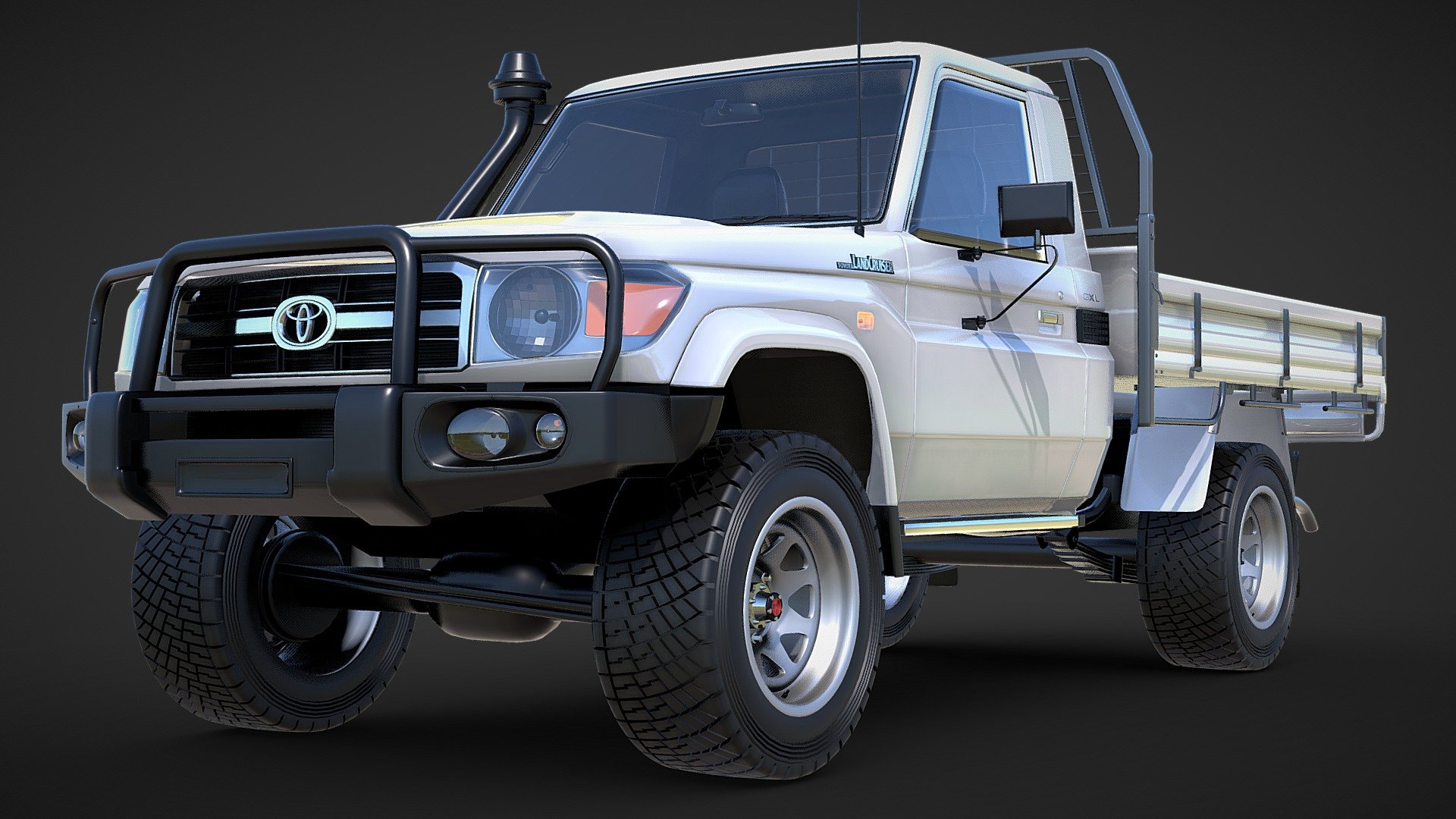 79 Series Single Cab Stock Variation - Toyota Land Cruiser 79 Series Single Cab Stock - Buy Royalty Free 3D model by Pitstop 3D (@Pitstop3D) 3d model