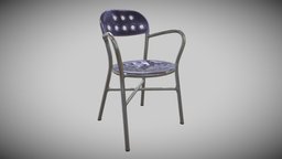 Chair Metal furniture, metal, unwrap, pbr, chair