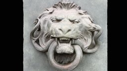 Lion Head paris, handle, lion, head, door, realityscan