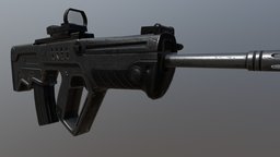 TAR21 rifle, weapon, game, pbr, lowpoly, military