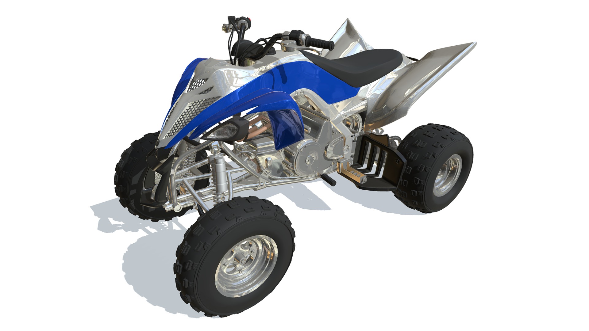 Quality 3d model of Yamaha Raptor ATV sport bike 3d model
