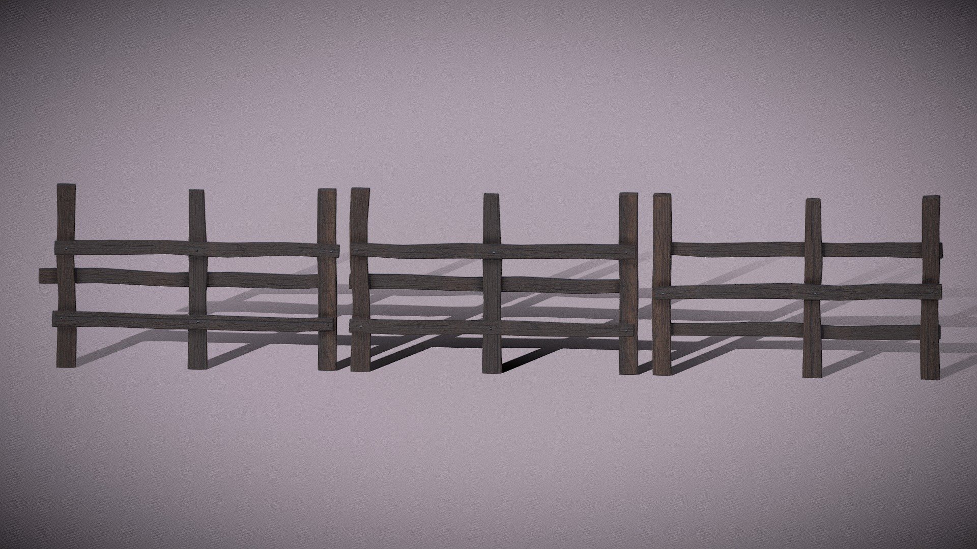 An old wooden fence. Low poly, meant as a game asset. Comes with 4k textures.
 Comes as part of a kit 3d model