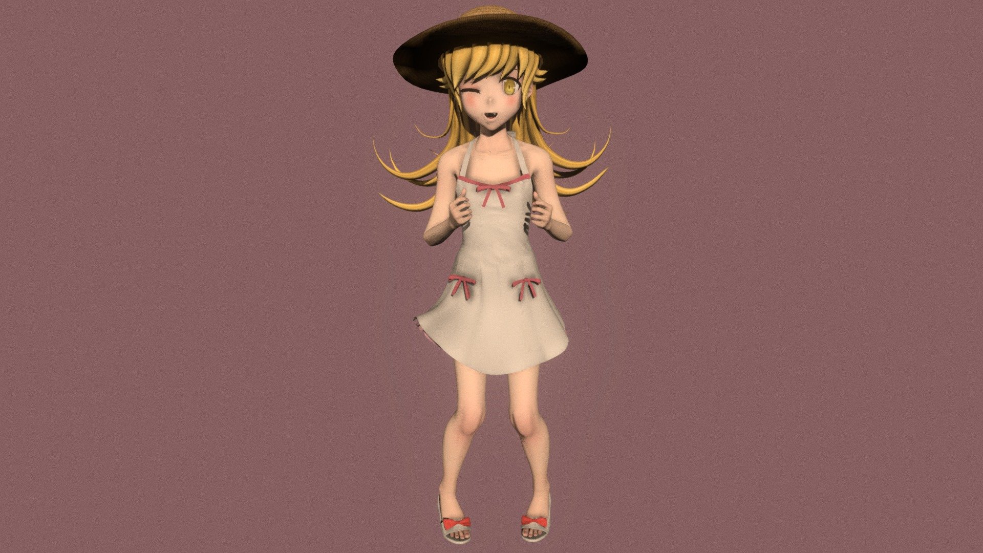 Posed model of anime girl Shinobu Oshino (Bakemonogatari).

This product include .FBX (ver. 7200) and .MAX (ver. 2010) files.

Rigged version: https://sketchfab.com/3d-models/t-pose-rigged-model-of-shinobu-oshino-992b6f6c7f0a40dc99fa12e273a440b5

I support convert this 3D model to various file formats: 3DS; AI; ASE; DAE; DWF; DWG; DXF; FLT; HTR; IGS; M3G; MQO; OBJ; SAT; STL; W3D; WRL; X.

You can buy all of my models in one pack to save cost: https://sketchfab.com/3d-models/all-of-my-anime-girls-c5a56156994e4193b9e8fa21a3b8360b

And I can make commission models.

If you have any questions, please leave a comment or contact me via my email 3d.eden.project@gmail.com 3d model