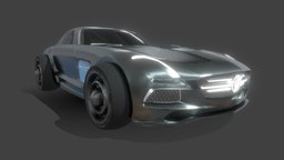 Cyberpunk Sports Car future, cyberpunk, mercedes, racecar, dystopian, flying-vehicle, cyberpunk-2077, sci-fi, racing, futuristic