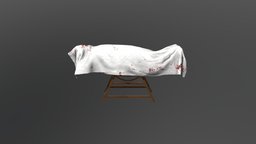 Operational Bed body, blood, bed, death, dead, bloody, 3ds-max, dirty, sheets, substancepainter, substance, wood