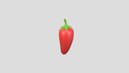 Chili food, fruit, red, prop, cook, item, hot, spice, vegetable, pepper, thai, paprika, spicy, chili, ingredient, cartoon, simple