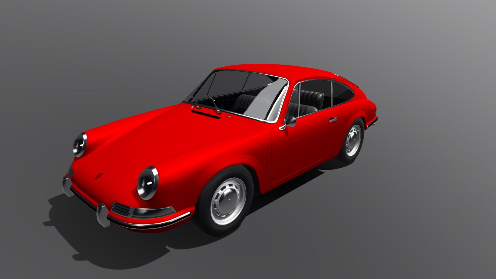 Lowpoly model of legendary classic Porsche 911 - Porsche - 911 (1967) - 3D model by mrDiG 3d model