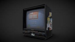 Old TV PANASONIC (RETRO) substancepainter, maya, modeling, game, gameart, gameasset, model3d