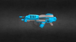 Low Poly Scifi Rifle Game Asset rifle, assault, army, fps, ready, weapon, asset, game, low, poly, gun