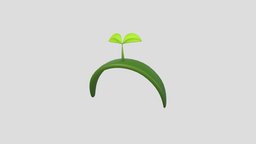 Leaf Headband tree, green, plant, hat, cute, fashion, band, sprout, leaf, accessory, head, nature, costume, outfit, tiara, headband, cartoon, design, anime, clothing, noai
