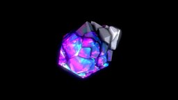 Drained Gem rpg, energy, purple, crystal, mystical, mystic, baked, gem, diamond, mana, glow, magical, shards, shattered, reflective, prebaked, glass, blender, fantasy, cycles, magic