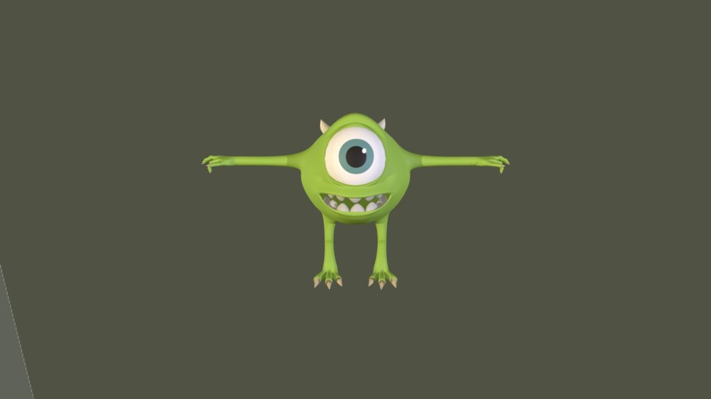 This is my first 3D character, inspired by Mike Wazowski of Monster Inc,.

I did the textures on Adobe Photoshop CC 2014 - Mike Wazowski - 3D model by daniele.zaccaria 3d model