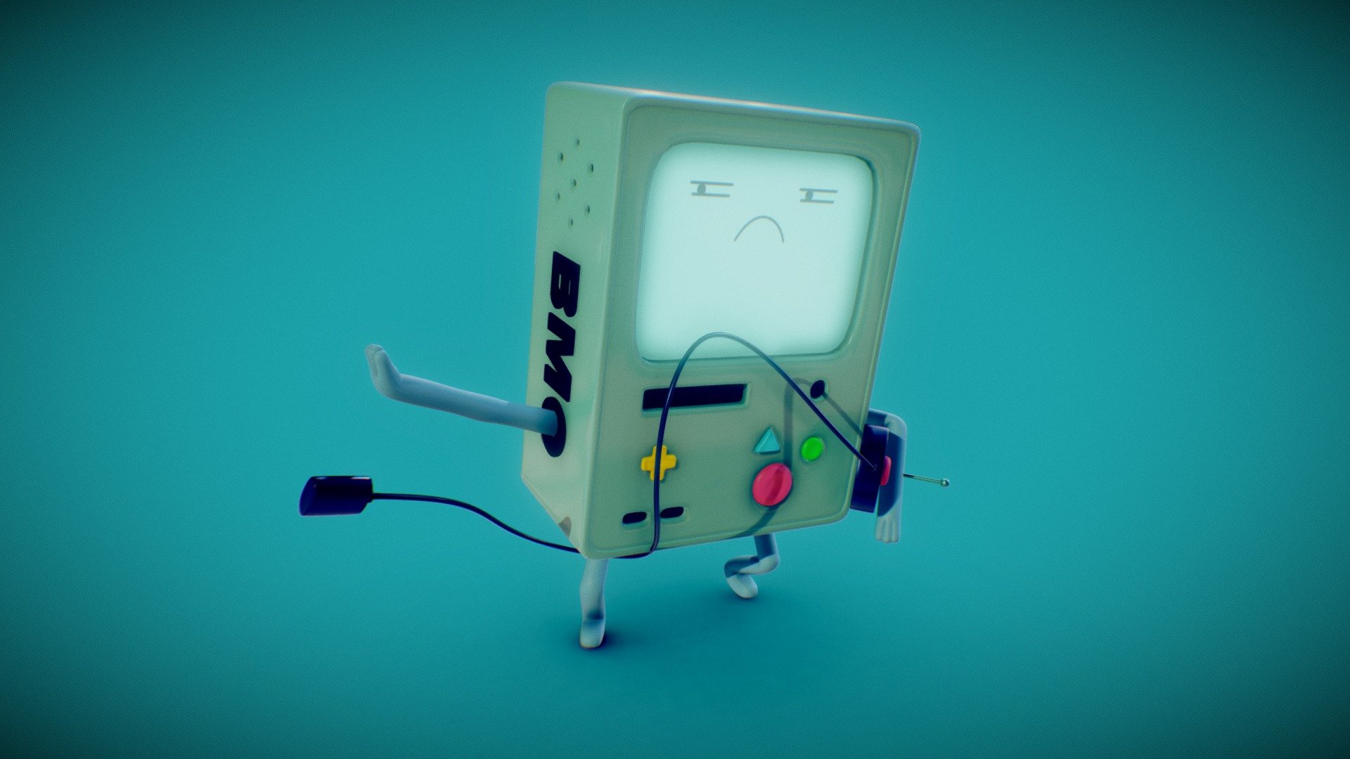 Made in blender in my spare time, I hope you like it :D - BMO - 3D model by Vitor Tavares (@VitorTavares) 3d model