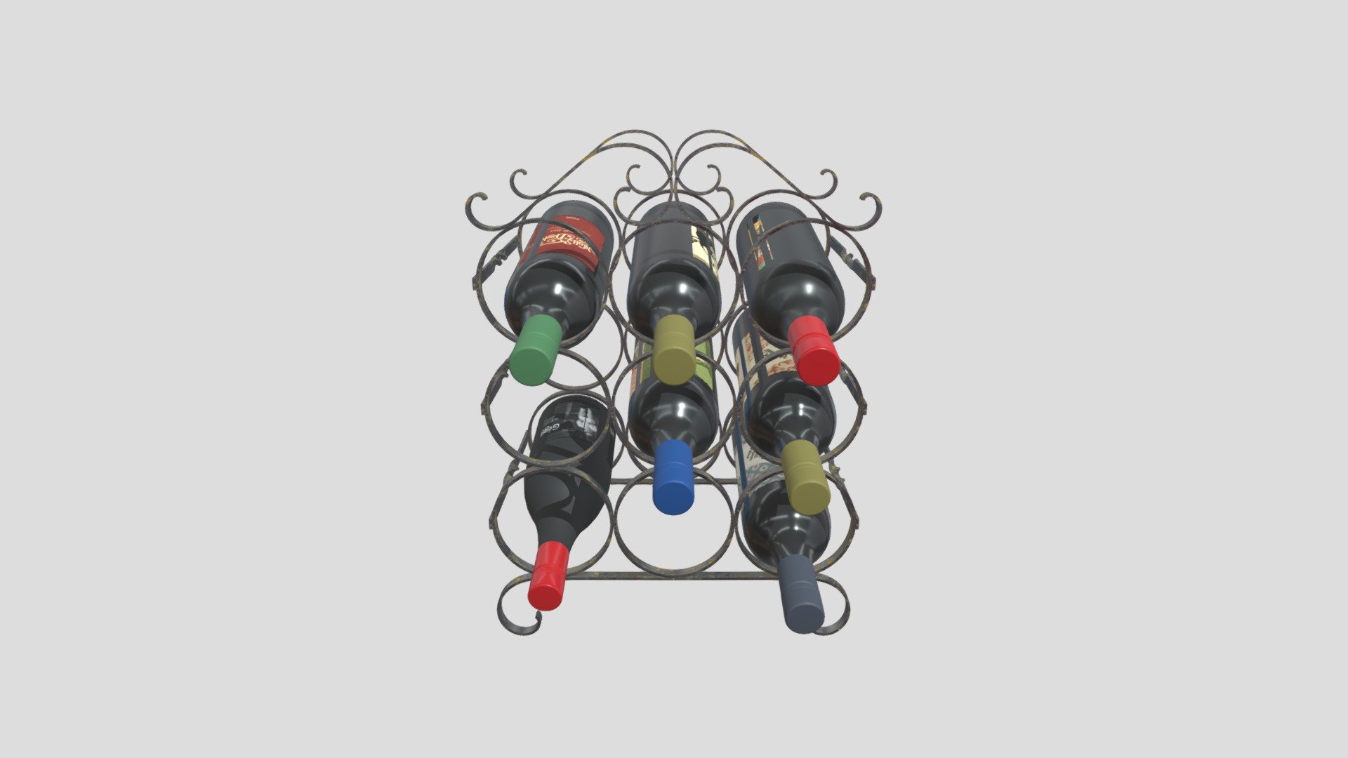 Year 9 -10 Project - Wine Rack - Download Free 3D model by MrSully (@michael.osullivan) 3d model