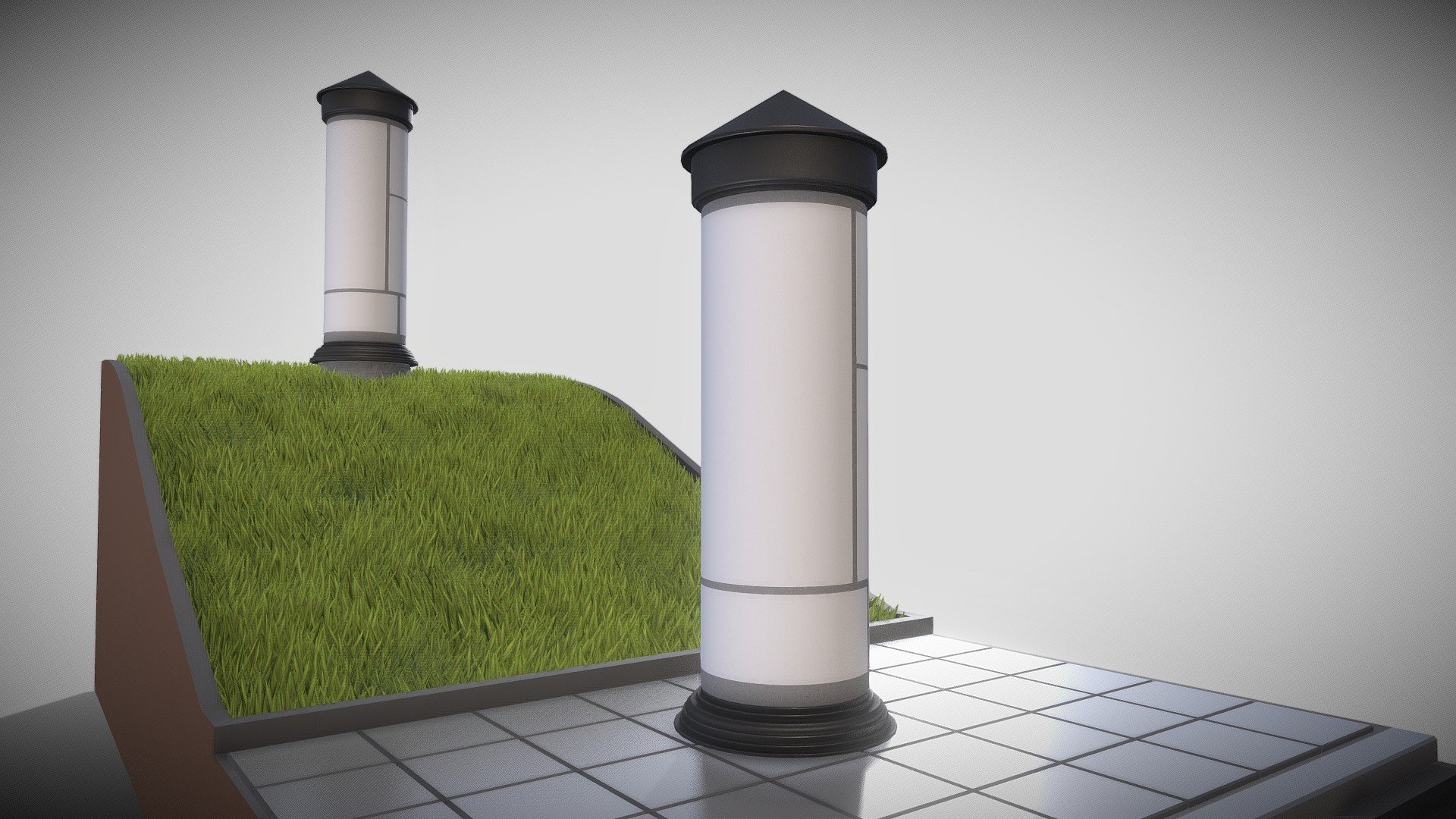 Here is version 9 of the low-poly advertising pillar (classic).




Object Name - Classic_Advertising_Pillar_09 


Object Dimensions -  1.388m x 1.388m x 4.705m




Vertices = 2036



Edges = 3893

Polygons = 1872

3D model formats: 




Native format (*.blend)

Autodesk FBX (.fbx)

OBJ (.obj, .mtl)

glTF (.gltf, .glb)

X3D (.x3d)

Collada (.dae)

Stereolithography (.stl)

Polygon File Format (.ply)

Alembic (.abc)

DXF (.dxf)

USDC






Classic Advertising Pillar High-Poly Version Total triangles 4.6M

Lawn-Fields-Package



Modeled and textured by 3DHaupt in Blender-2.90.1 - Classic Advertising Pillar Version 9 (Low-Poly) - Buy Royalty Free 3D model by VIS-All-3D (@VIS-All) 3d model