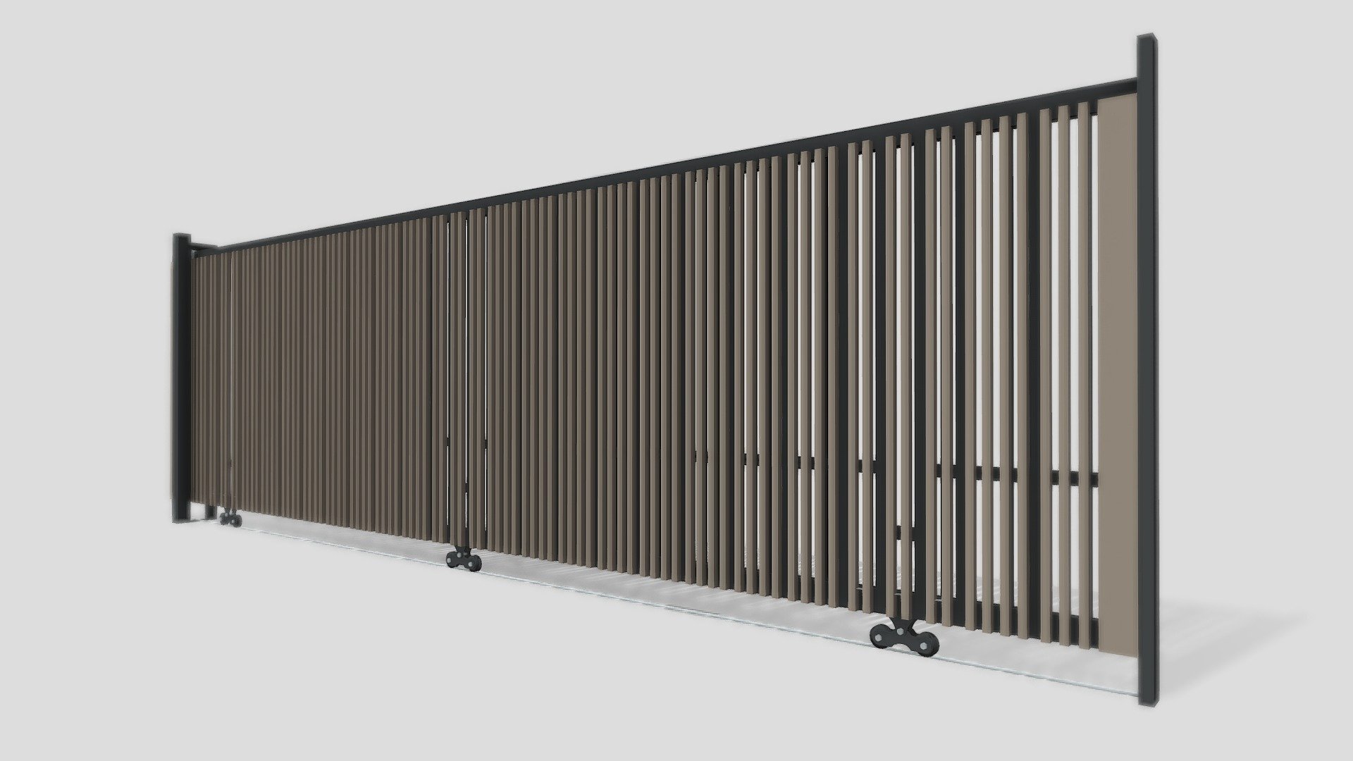 Slide steel. fence gate. door - Fence gate slide - 3D model by bighlerm8888 3d model