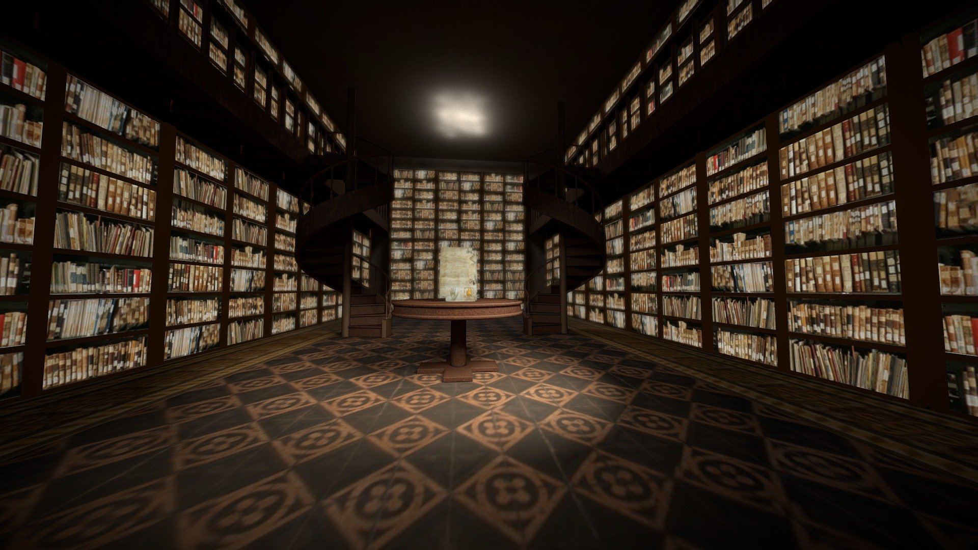 St Catherine Library - 3D model by Fabrizio Popescu (@fabrizio.popescu) 3d model