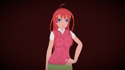 Itsuki Nakano animegirl, akamegakill, waifu, anime3d, anime, itsuki-nakano