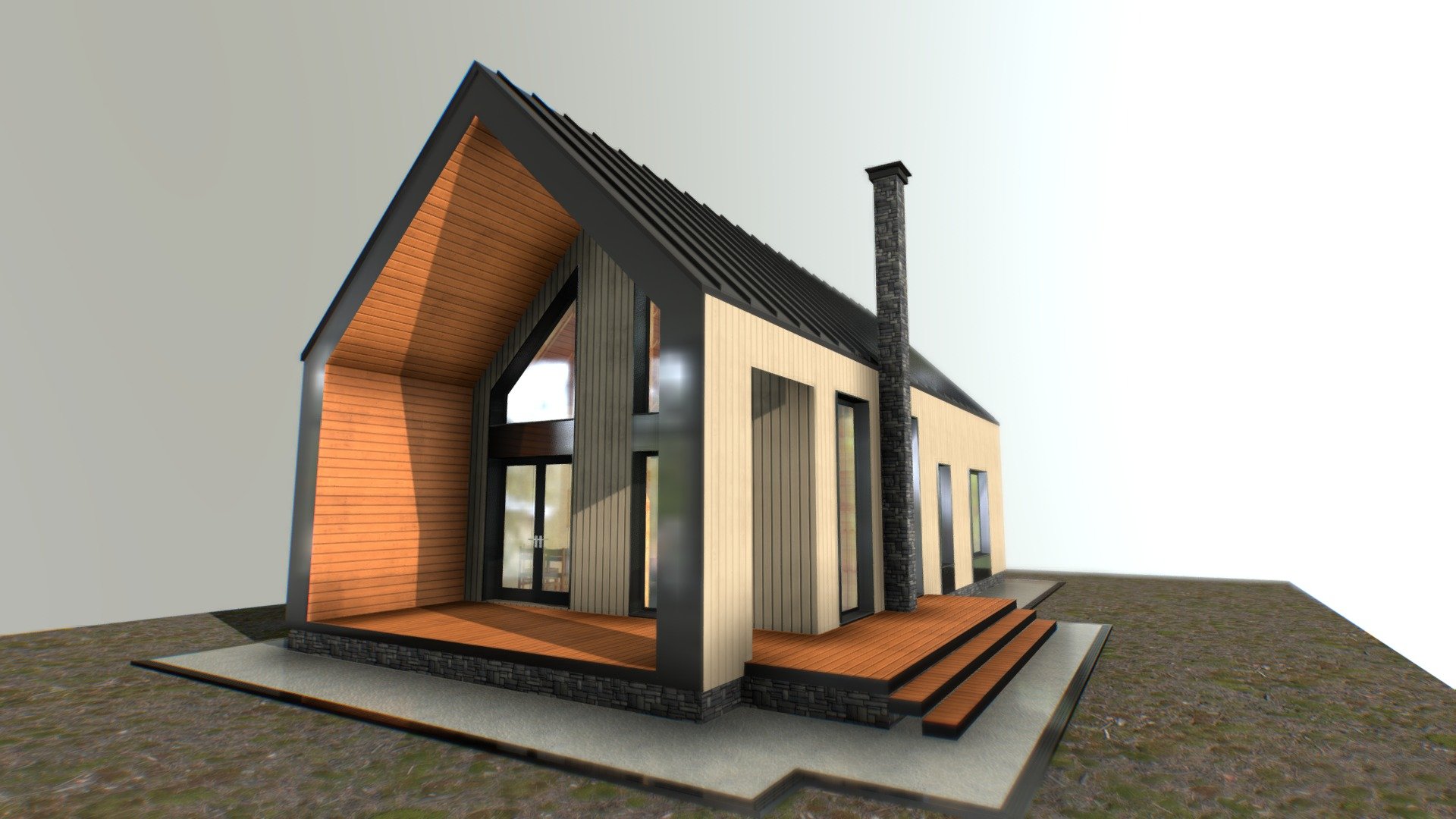 Barn House 05 21 - Barn House 05 21 - Buy Royalty Free 3D model by VRA (@architect47) 3d model