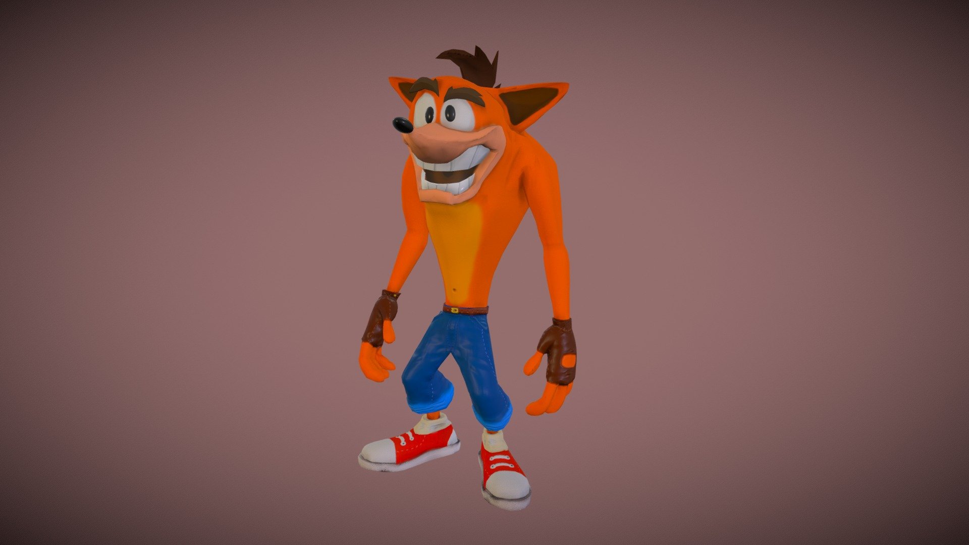 Crash Bandicoot Idle animation - 3D model by lavellebears 3d model