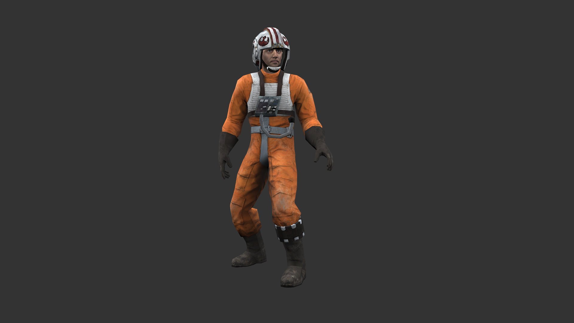 Rebel pilots were pilots who served the Rebel Alliance under the Alliance’s starfighter corps. 

This Rebel Pilot is just one of the many Star Wars exhibits that can seen in the  Star Wars Virtual Museum.

Download the Star Wars Virtual Museum here:

http://www.starwarsvirtualmuseum.com - Rebel Pilot - 3D model by Mind Mulch for The Masses (@mindmulchforthemasses) 3d model