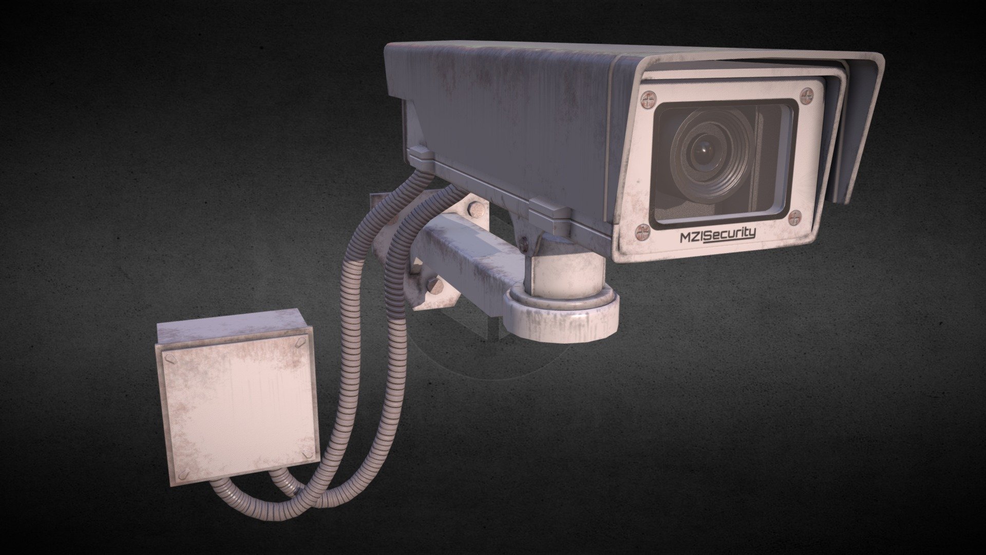 Security Camera Asset made to be Game Ready. Added damage effects and materials. 4K texture mappings 3d model