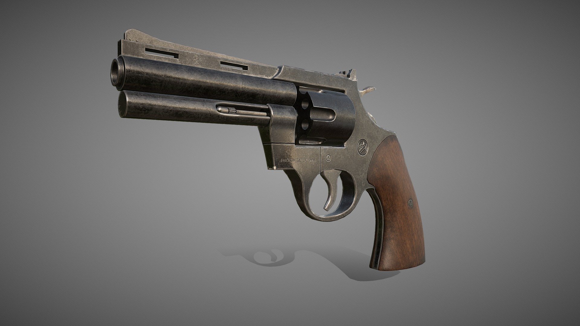 Modelling a revolver for fun 3d model