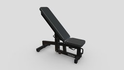 Technogym Pure Adjustable Bench bike, room, bench, set, rack, sports, fitness, gym, equipment, cycling, collection, vr, ar, exercise, treadmill, training, professional, machine, rower, weight, workout, racks, weightlifting, 3d, home, sport, dumbells