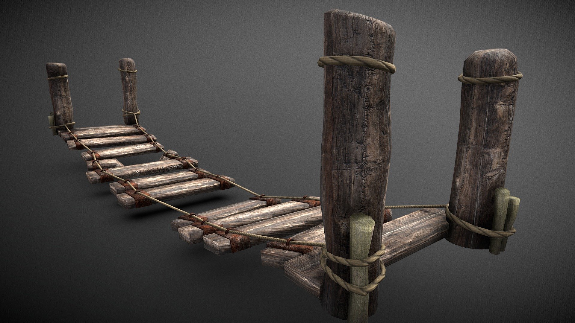 An old bridge made for a terrain proyect in Unity 3D. The context is a classic Treasure Island, so the bridge has to be also as classic as the enviroment.
Modeled with 3ds Max, and completely texturized with Photoshop.


This work is licensed under a Creative Commons Attribution-NonCommercial-NoDerivatives 4.0 International License - Low Poly Broken Brigde for a Treasure Island - 3D model by Ningyo Quimera (@ningyoquimera) 3d model