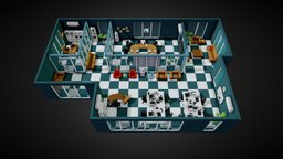 Office office, low-poly, asset, lowpoly, gameasset