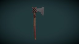 Axe Viking viking, axe-weapon, weapon, low-poly