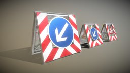 Road Barriers highway, collection, sign, game-ready, blender-3d, autobahn, baustelle, vis-all-3d, 3dhaupt, software-service-john-gmbh, flashing-arrow, road-barriers, simple-version