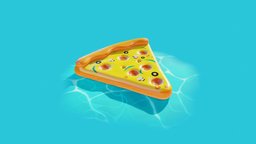 Inflatable Pizza unicorn, ice, pool, summer, entertainment, inflatable, icecream, pizza, cheese, summertime, pizza3d, peper, peperoni