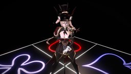 King of Diamonds bunnygirl, mikumikudance, anime3d, azurlane
