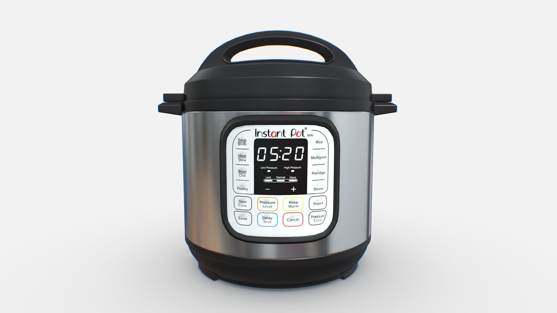 A 3D PBR model based on Instant Pot Duo 6 QT Multicooker. Made within Blender 3.1 and beauty rendered with eevee.

Recommended Usage :




Archviz

UE5

UE4

Model Specification :




All quads with minimum triangulations

Varied texel density based on the complextiy of the details

Subdivision Ready within Blender only.

Texture size available 2048/1024/512p

Naming convention based on UE5 Naming Convention
 - Instant Pot Duo 6 QT - Pressure Cooker - Buy Royalty Free 3D model by MozzarellaARC 3d model