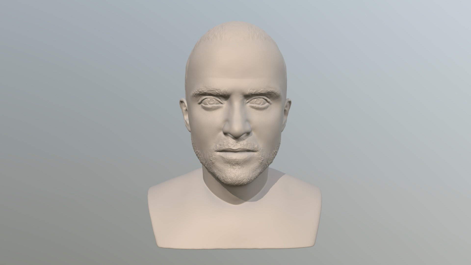 Here is Jesse Pinkman (Aaron Paul) from Breaking Bad bust 3D model ready for 3D printing. The model current size is 5 cm height, but you are free to scale it. 
Zip file contains stl. 
The model was created in ZBrush 3d model