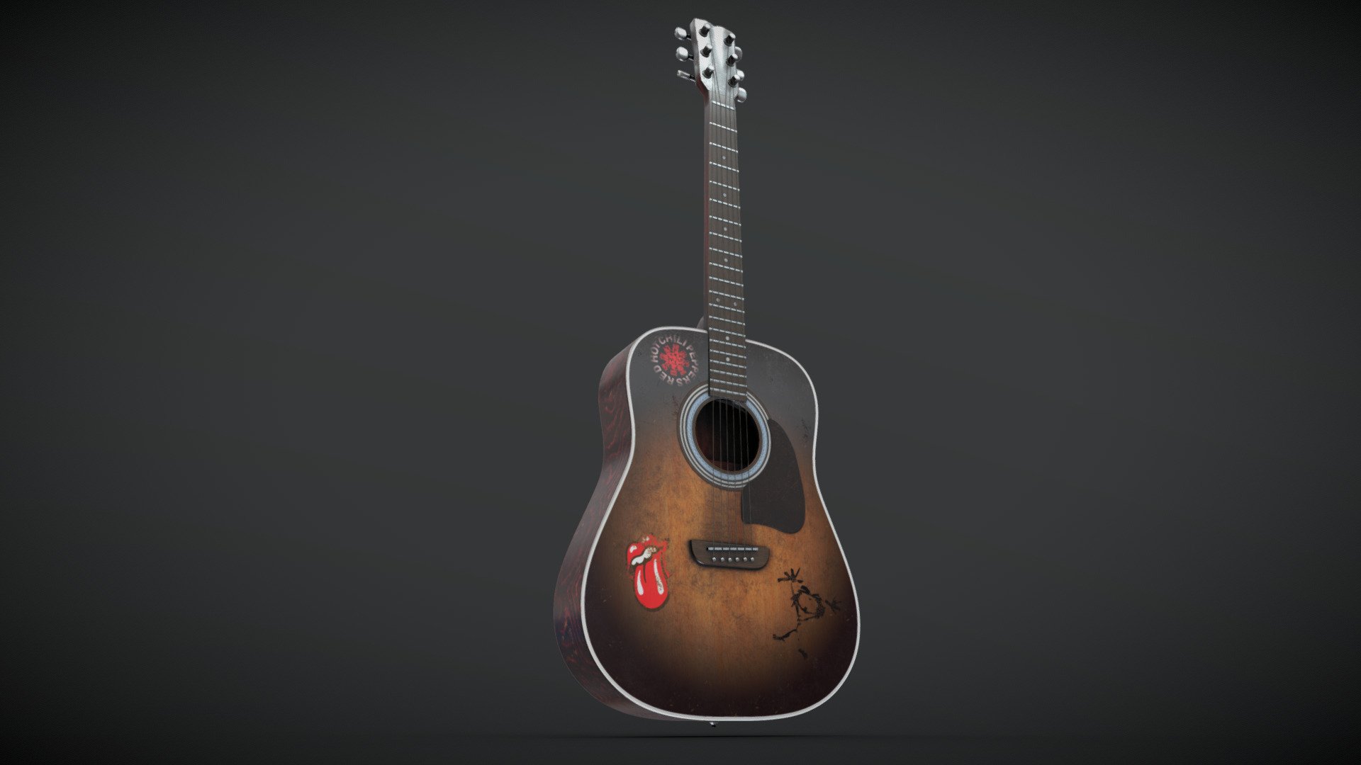 Used and old.. inspired in 90s Guitar..
2k textures Png blend file, fbx with embed textures and Unreal Pack folder textures - Acoustic Guitar 90s - Buy Royalty Free 3D model by Caxtor 3d model