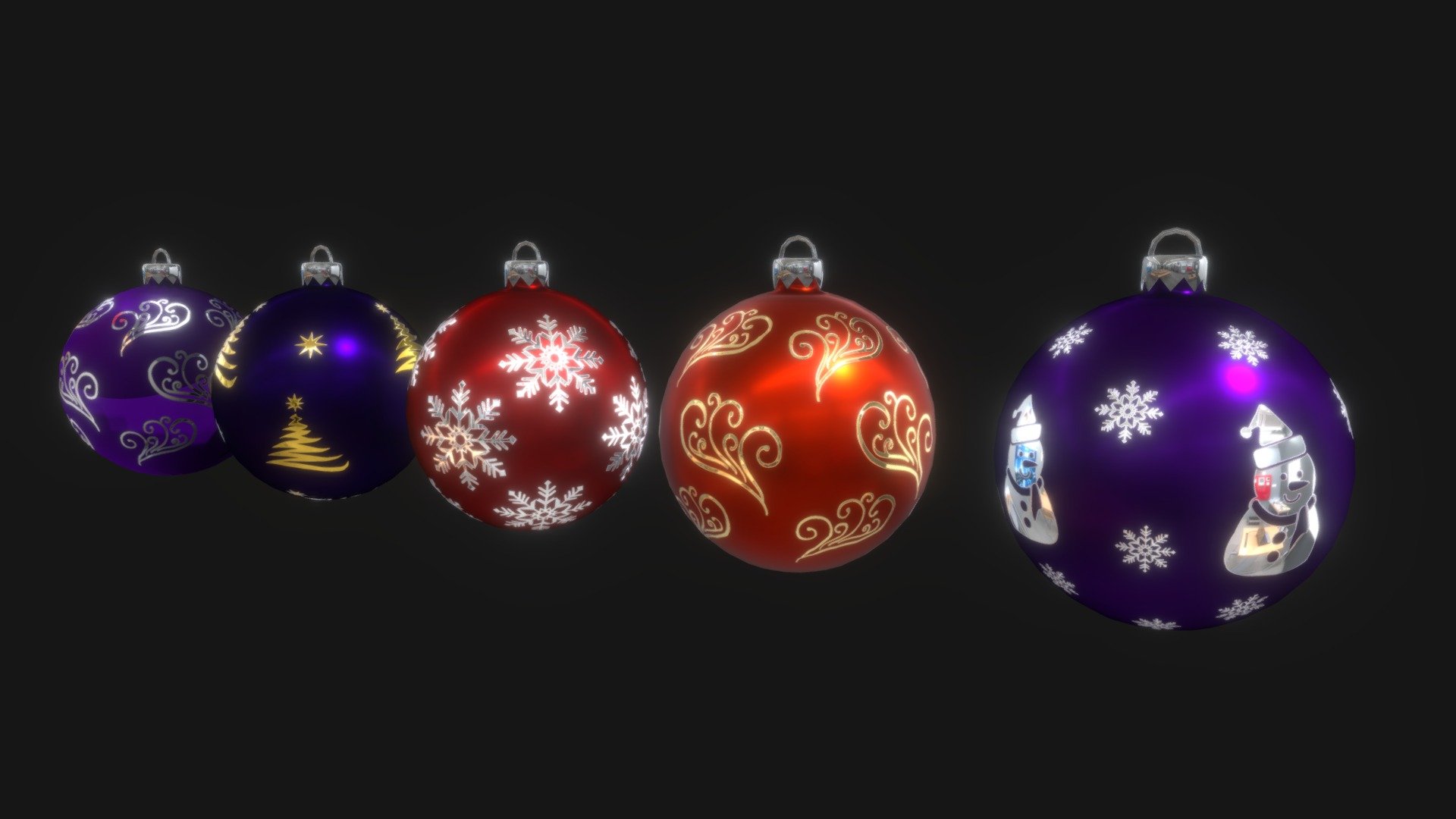 Various designs of Bauble
Christmas decoration for Christmas tree 3d model