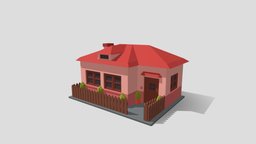 Low poly house 3 props, lowpoly, house, city, building, acommodation