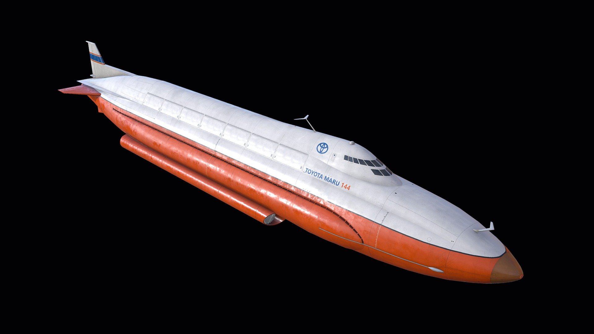Based on a JAFSA concept, a future subsea freighter carries from Japan to Europe - MHD Drive-Powered cargo Submarine - Buy Royalty Free 3D model by Tim Samedov (@citizensnip) 3d model