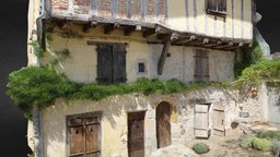 Maisons médiévales, Bellac (87) france, medieval, medieval-house, bellac, agisoft, photoscan