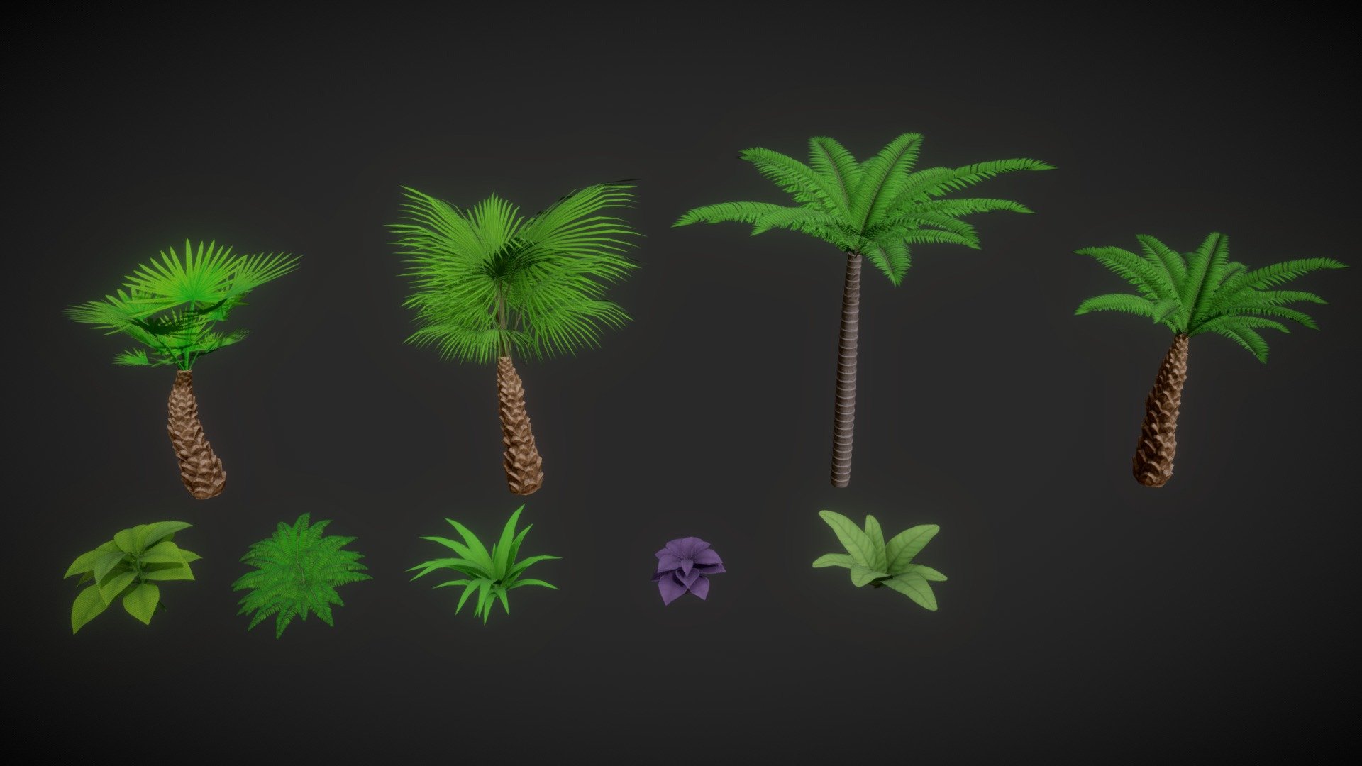 Just some tropical plant assets. 3d model