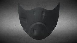 Training ninja mask ninja, training, mask, fiber, lowpoly, design, military, fiber-mask