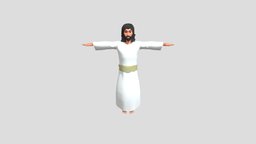 Jesus cc-character, character, game, animation, animated, rigged