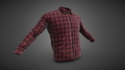 Red Flannel Button Up Shirt