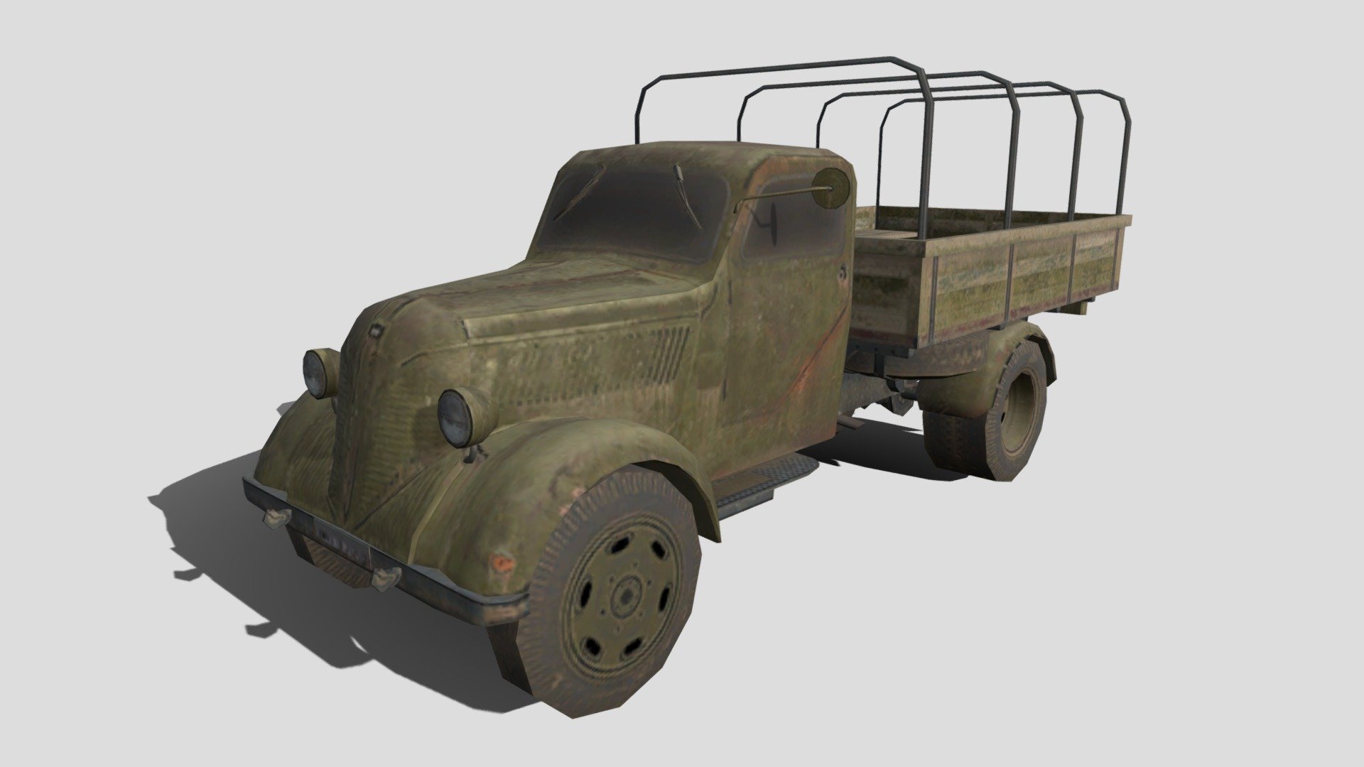 Lowpoly historic dummy-truck model for background or for further development.

Including 3D printing file 3d model